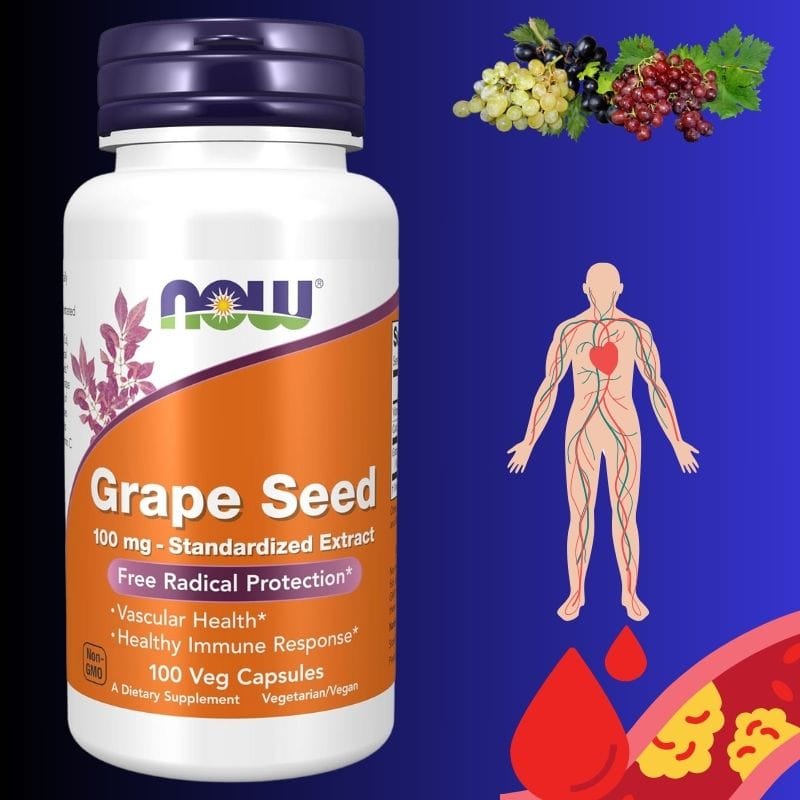 ყურძნის წიპწის ექსტრაქტი (Grape Seed) გულსისხლძარღვთა ჯანმრთელობისთვის — ძლიერი ანტიოქსიდანტი ამერიკული მწვანე აფთიაქიდან