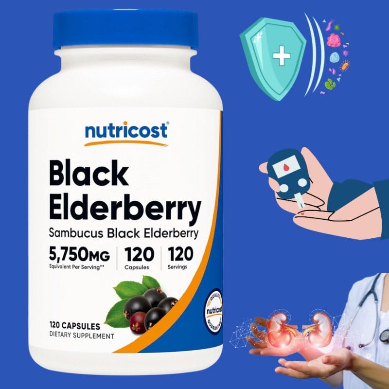 „შავი ანწლი (Black Elderberry, Sambucus nigra) – სისხლში შაქრის დონის ბუნებრივი მხარდამჭერი ანტიოქსიდანტი აშშ-დან | ამერიკული მწვანე აფთიაქი“