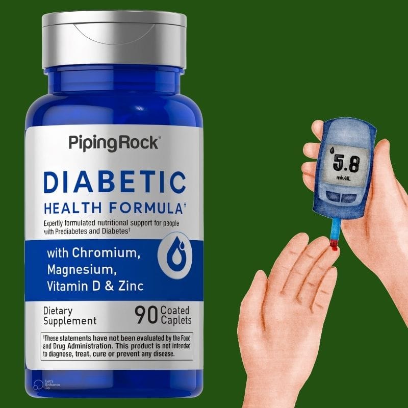 "დიაბეტიკი" - Diabetic Health Formula — დიაბეტისთვის ქრომის, მაგნიუმის, ვიტამინ D-ისა და თუთიის შემცველი კომპლექსი | სისხლში შაქრის კონტროლი | ამერიკული მწვანე აფთიაქი“