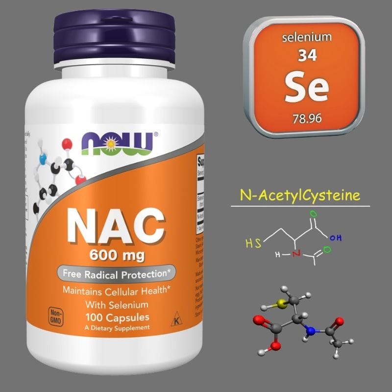 NAC - 600mg (N-აცეტილცისტეინი) – უჯრედული ანტიოქსიდანტური დაცვა, დეტოქსიკაცია, ფილტვების ლორწოს გათხევადება, გლუტათიონის სინთეზის სტიმულაცია და იმუნიტეტის გაძლიერება