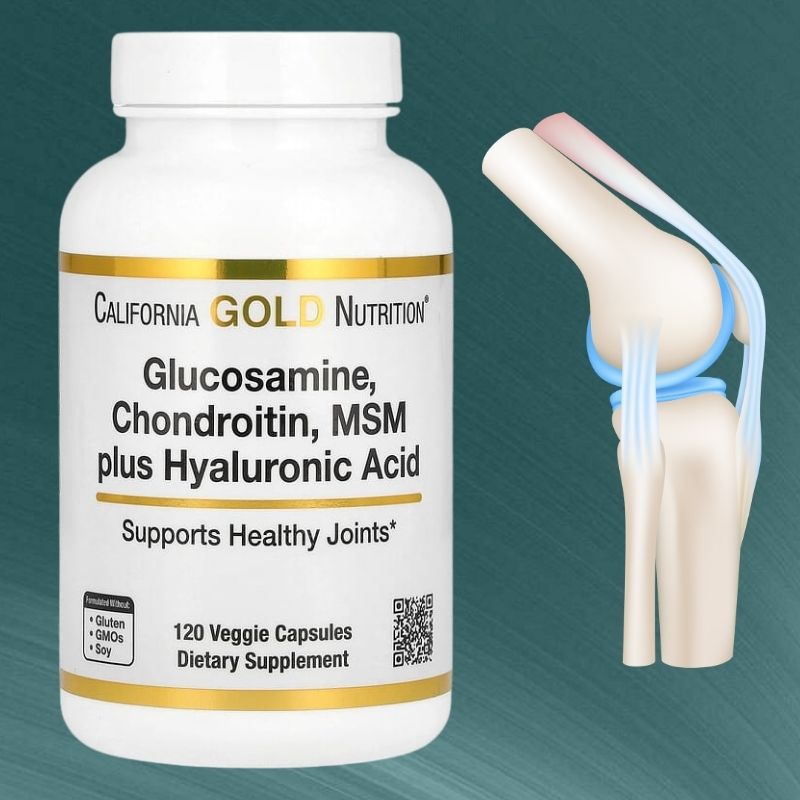 გლუკოზამინი, ქონდროიტინი, MSM და ჰიალურონის მჟავა (Glucosamine, Chondroitin, MSM + Hyaluronic Acid) 750/600/500/50 მგ სახსრების მხარდაჭერისთვის – ამერიკული მწვანე აფთიაქი