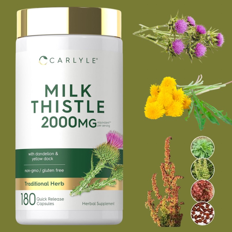ბაყაყურა, ბაბუაწვერა და ღოლო (Milk Thistle, Dandelion, Yellow Dock) ღვიძლის დეტოქსისთვის — მცენარეული ფორმულა ღვიძლის ბუნებრივი გაწმენდისთვის | ამერიკული მწვანე აფთიაქი