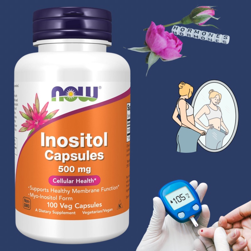 ინოზიტოლი (Inositol) NOW Foods Inositol 500 mg 100 კაფსულა – მიო-ინოზიტოლი ნერვული სისტემის, ჰორმონალური ბალანსისა და მეტაბოლური მხარდაჭერისთვის – ამერიკული მწვანე აფთიაქი