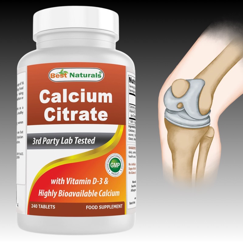 კალციუმის ციტრატი 700 მგ + D3, 240 ტაბლეტი | Calcium Citrate 700 mg + Vitamin D3, 240 Tablets — ამერიკული მწვანე აფთიაქი